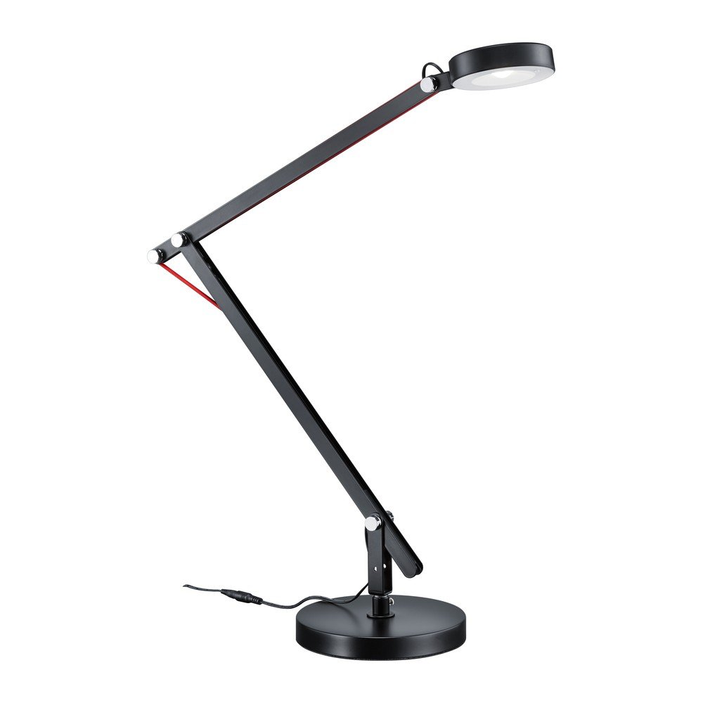 Czarna lampa stołowa LED z elastyczną konstrukcją (wysokość 90 cm) Amsterdam – Trio