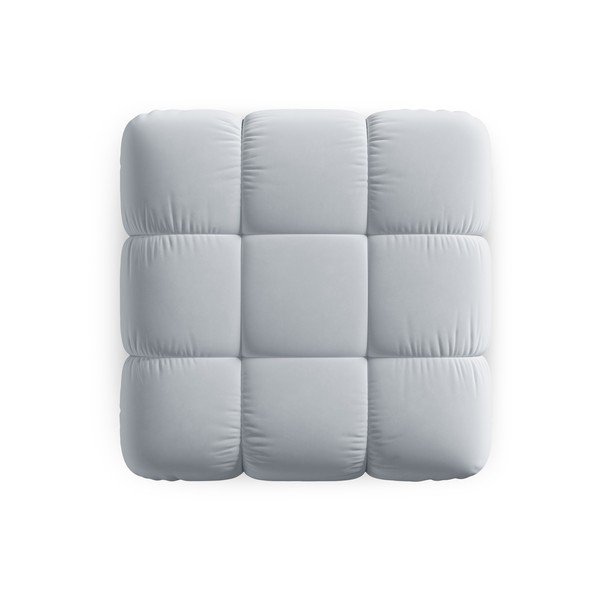 Jasnoniebieski aksamitny podnóżek Bellis – Micadoni Home-image-4