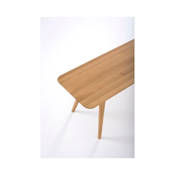 Ławka z litego drewna dębowego Gazzda Stafa, dł. 140 cm-image-2