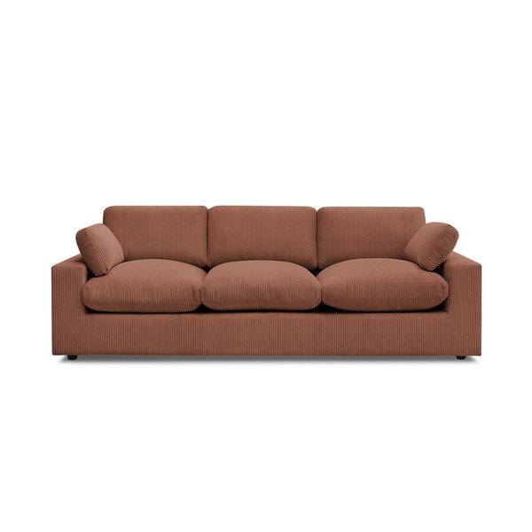 Pomarańczowa sztruksowa sofa 250 cm Belair – Bobochic Paris