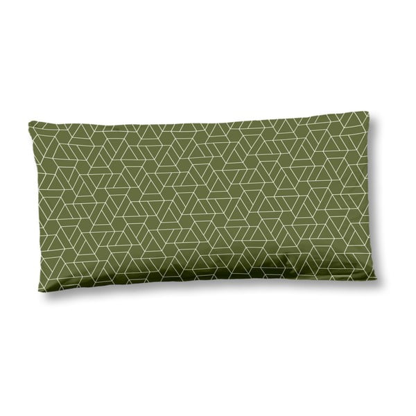 Zielona poszewka na poduszkę z satyny bawełnianej HIP Bodhini, 40x80 cm