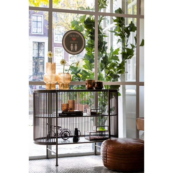 Czarna metalowa komoda 100x80 cm Yinthe – Light & Living-image-1