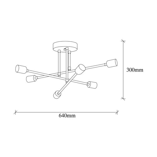 Lampa sufitowa w kolorze złota 64x64 cm Flower – Opviq lights-image-4