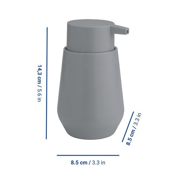 Szary plastikowy dozownik do mydła 360 ml Vara – Allstar-image-1