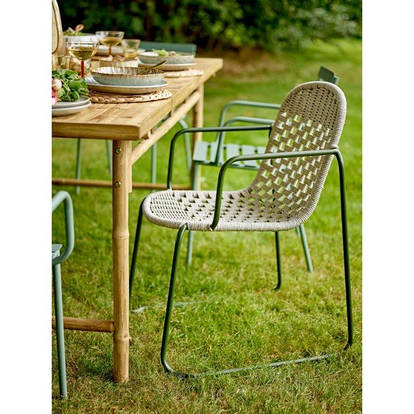 Szare metalowe krzesło ogrodowe Calana – Bloomingville-image-1