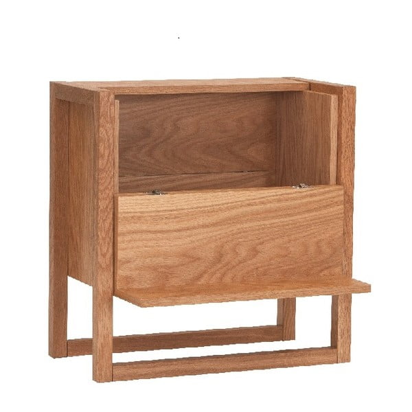 Barek z drewna dębowego w naturalnym kolorze 59x60 cm Woodman NewEst-image-3