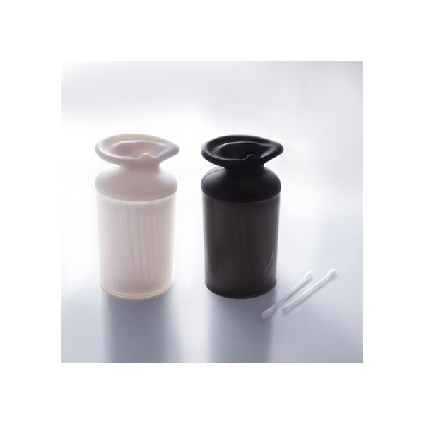 Pojemnik na patyczki kosmetyczne Ear Container, czarny-image-1