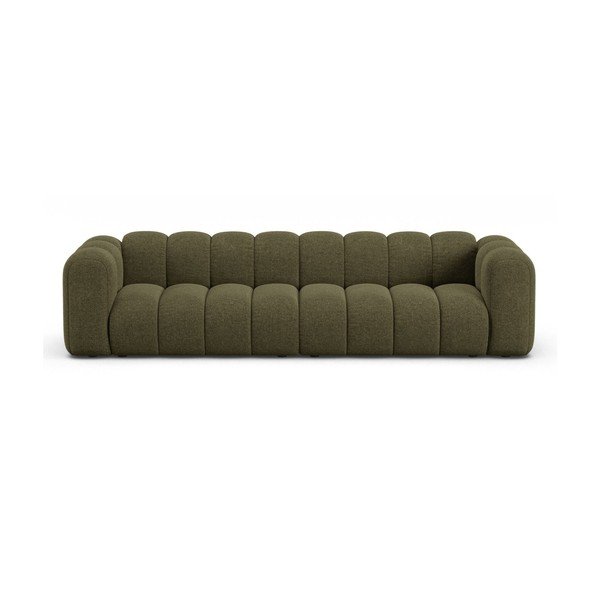 Zielona sofa z tkaniny szenilowej 290 cm Lupine – Micadoni 