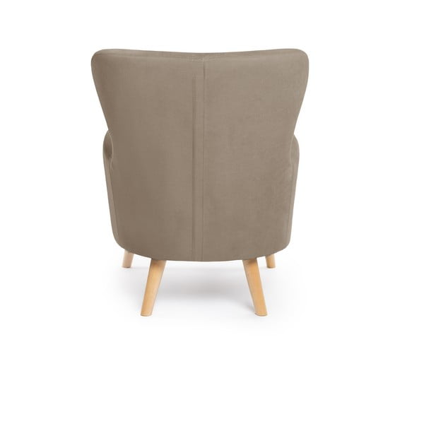 Beżowy fotel typu uszak Noemye – Bonami Selection-image-4
