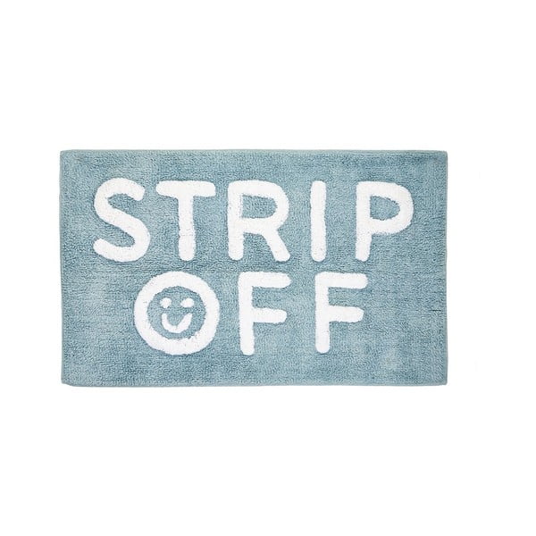 Niebieski bawełniany dywanik łazienkowy Sass & Belle Strip Off, 80 x 50 cm