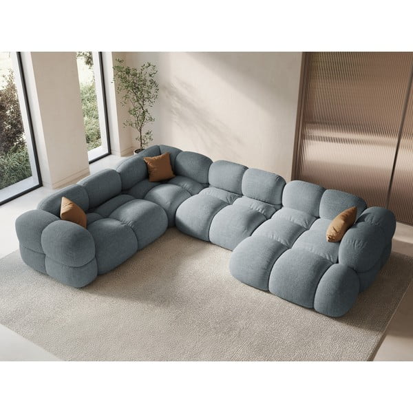 Jasnoniebieski narożnik (lewostronny/w kształcie litery U) Loretto – Cosmopolitan Design-image-1