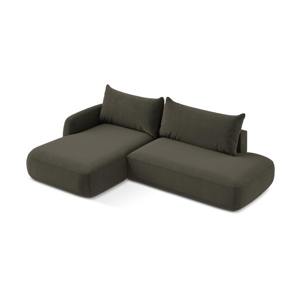 Brązowy rozkładany narożnik (lewostronny/z szezlongiem) Hale – Makamii-image-2