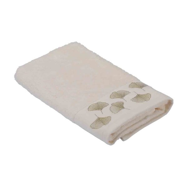 Kremowy ręcznik z bawełny Bella Maison Ginkgo, 30x50 cm