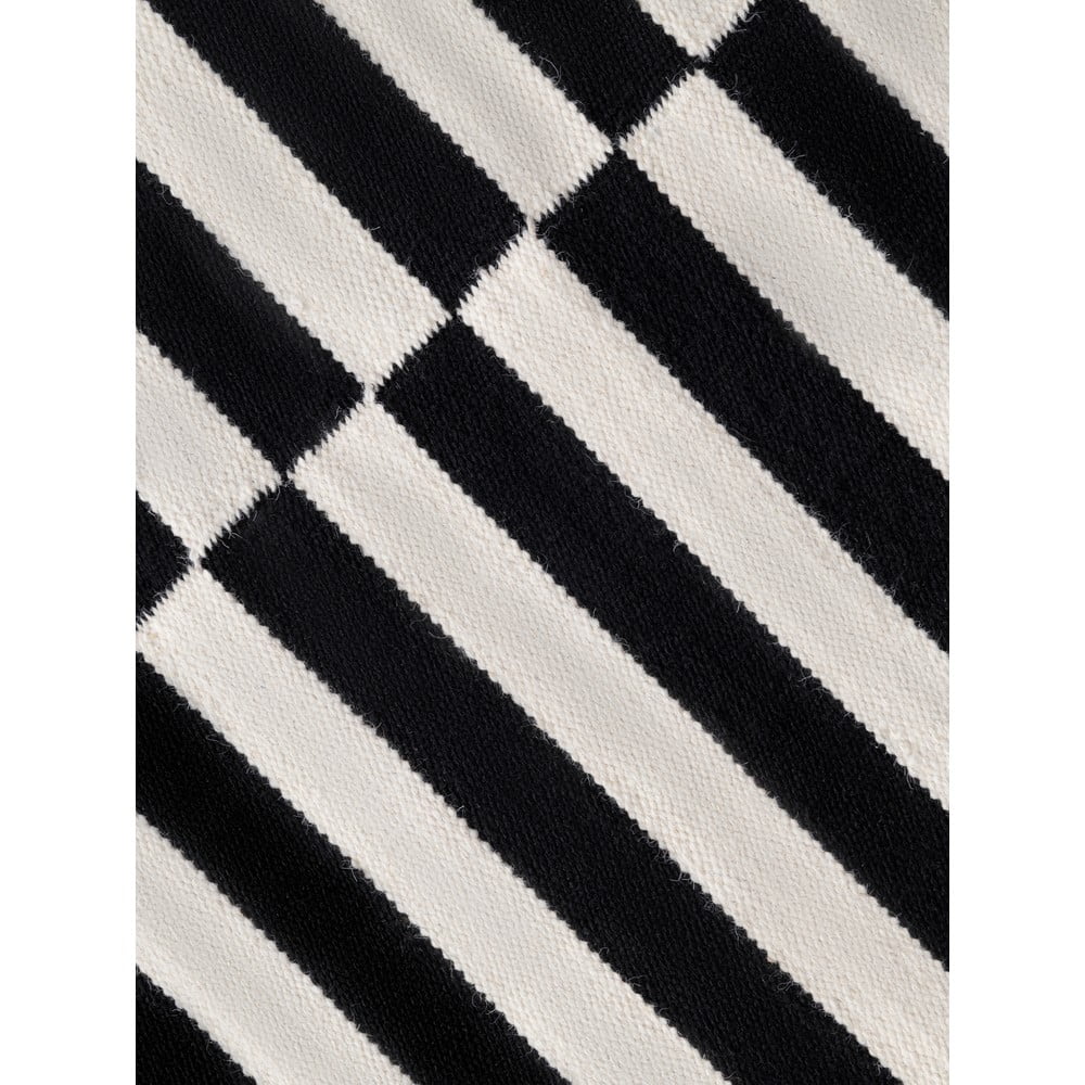 Czarno-biały wełniany dywan dwustronny tkany ręcznie 80x150 cm Donna – Hanse Home (zdjęcie 8)