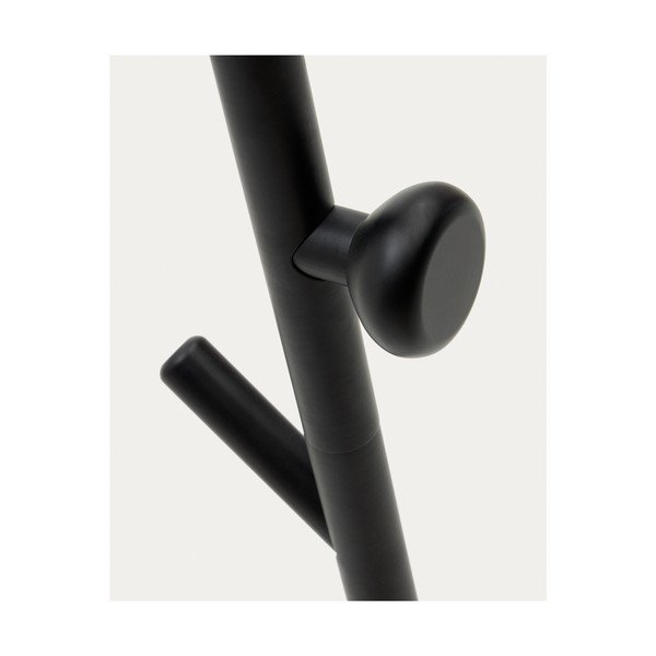 Czarny wieszak z litego drewna bukowego 46x170 cm Nadue – Kave Home-image-2