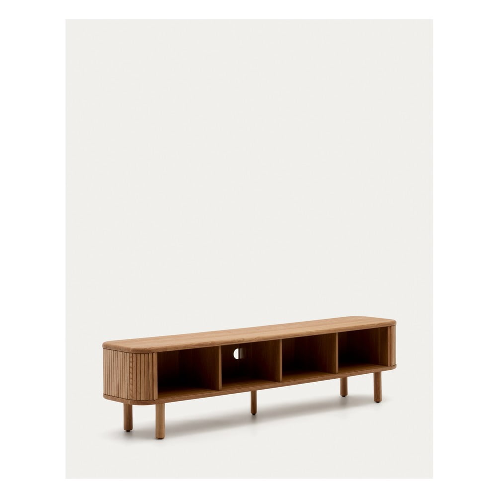 Szafka pod TV w dekorze jesionu w naturalnym kolorze 200x50x40 cm Mailen – Kave Home (zdjęcie 5)