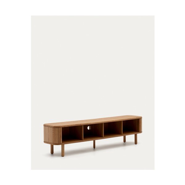 Szafka pod TV w dekorze jesionu w naturalnym kolorze 200x50x40 cm Mailen – Kave Home-image-4