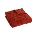 Ceglasty koc z mikropluszu 130x160 cm Mid Century – Casa Selección