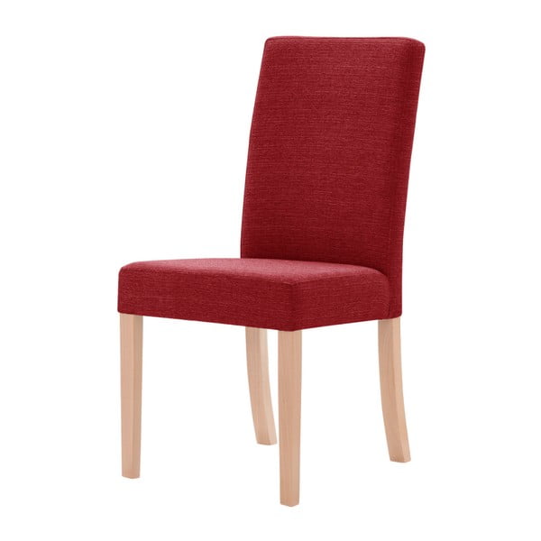 Czerwone krzesło z brązowymi nogami Ted Lapidus Maison Tonka