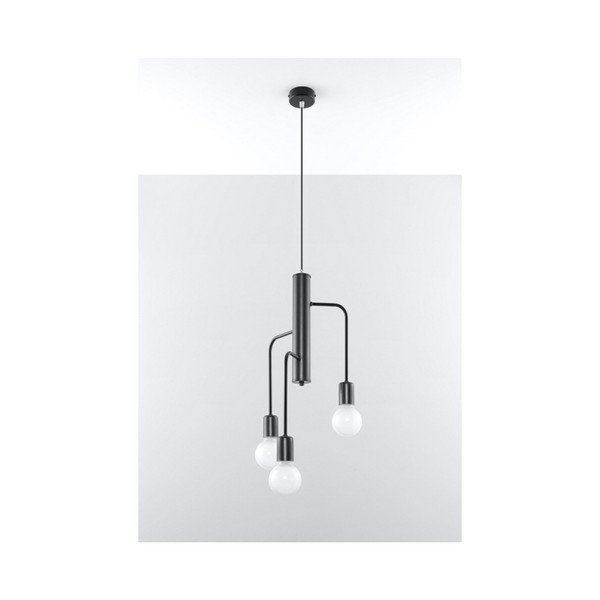 Czarna lampa wisząca Sollux Donato 3M-image-1