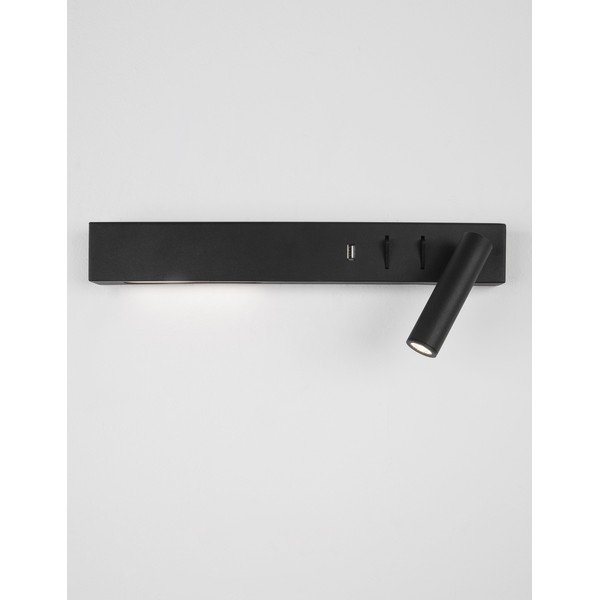Metalowy kinkiet LED z elastyczną konstrukcją/z portem USB w kolorze matowej czerni Vida – Nova Luce-image-4