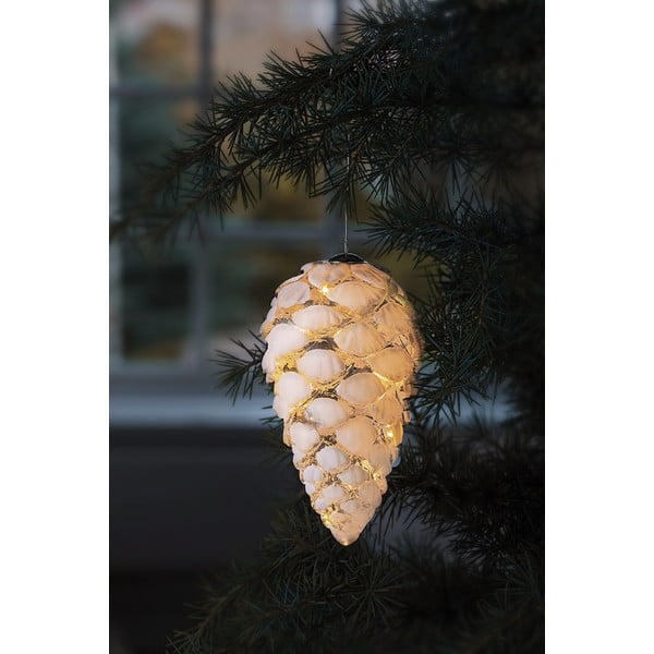 Biała wisząca świąteczna dekoracja świetlna ø 7 cm Celina – Sirius-image-1