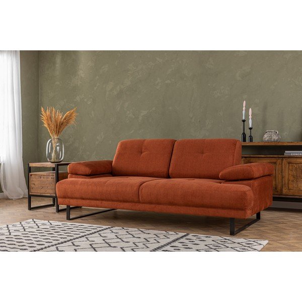 Pomarańczowa sofa 199 cm Mustang – Balcab Home-image-1