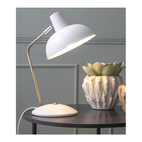 Biała lampa stołowa Present Time Leitmotiv Hood-image-1