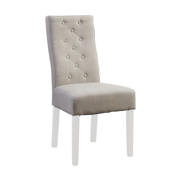 Beżowe krzesło z białymi nogami Canett Tango