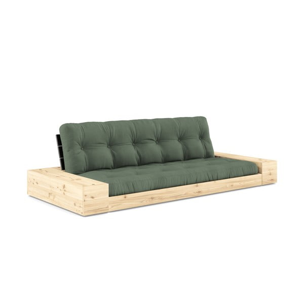 Zielona rozkładana sofa 244 cm Base – Karup Design