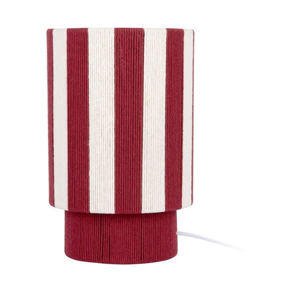 Czerwona/biała lampa stołowa z liny (wysokość 35 cm) Vienna Stripes – Leitmotiv