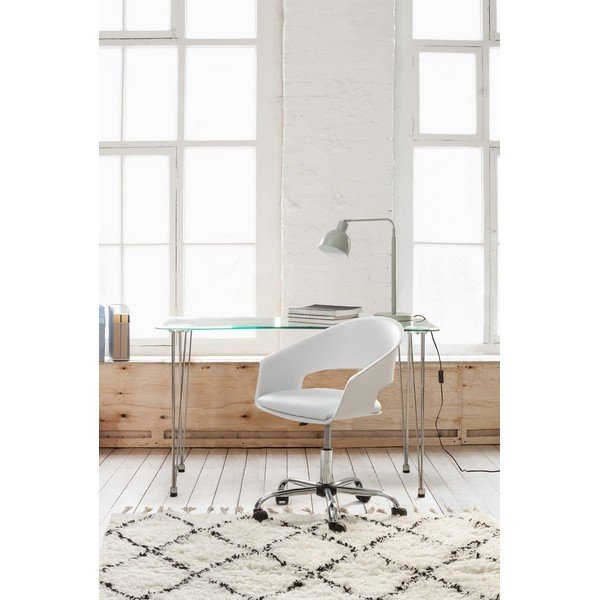 Biurko ze szklanym blatem 60x120 cm Rondo – Bizzotto-image-3