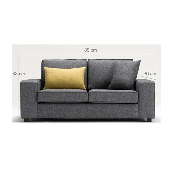 Szara sofa 2-osobowa Balcab Home Doty-image-2