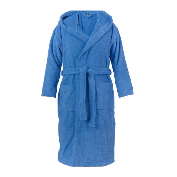Niebieski szlafrok unisex z czystej bawełny Casa Di Bassi, S/M