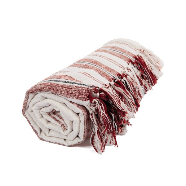 Bawełniany koc w kolorze terakoty 150x200 cm Indira – Tiseco Home Studio-image-4