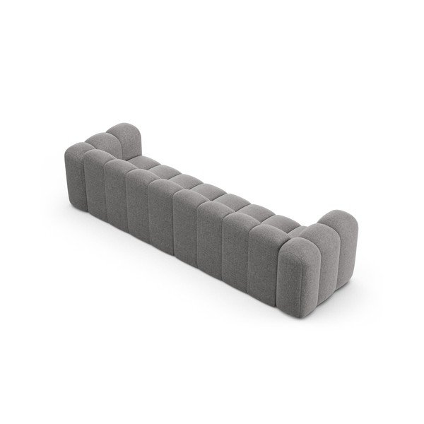 Szara sofa z tkaniny szenilowej 290 cm Lupine – Micadoni -image-2
