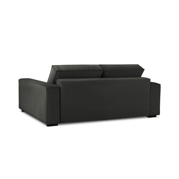 Czarna sztruksowa rozkładana sofa Mazzini Sofas Azalea-image-3