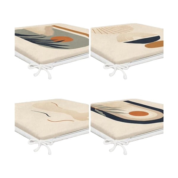 Poduszki na krzesła zestaw 4 szt. 42x42 cm Illustrated Arch – Mila Home