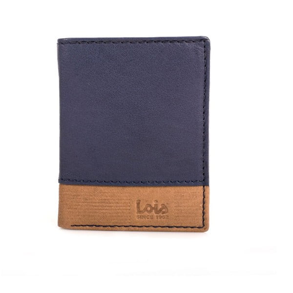 Skórzany portfel Lois Blue, 8,5x10,5 cm