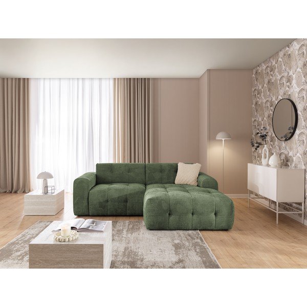 Zielony narożnik (prawostronny/z szezlongiem) Melva – Ropez-image-3