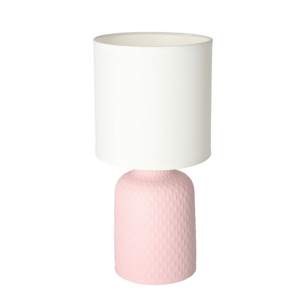 Różowa lampa stołowa z tekstylnym kloszem (wys. 32 cm) Iner – Candellux Lighting