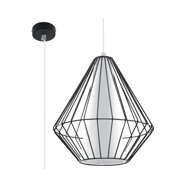 Czarna lampa wisząca Sollux Alfredo