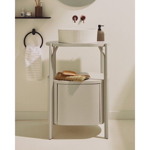 Biała szafka pod umywalkę 60x81 cm Arely – Kave Home-image-1