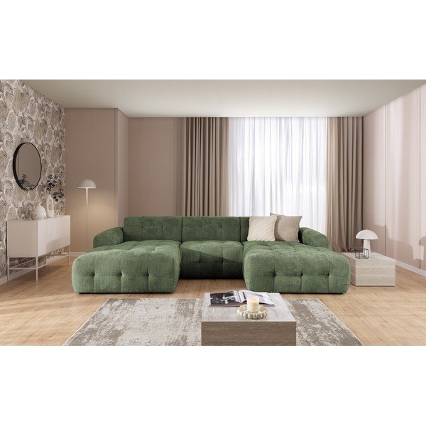 Zielony narożnik (w kształcie litery U/z szezlongiem) Melva – Ropez-image-4