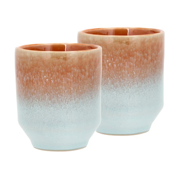 Pomarańczowe kamionkowe kubki na espresso zestaw 2 szt. 80 ml Styles – Villa Collection