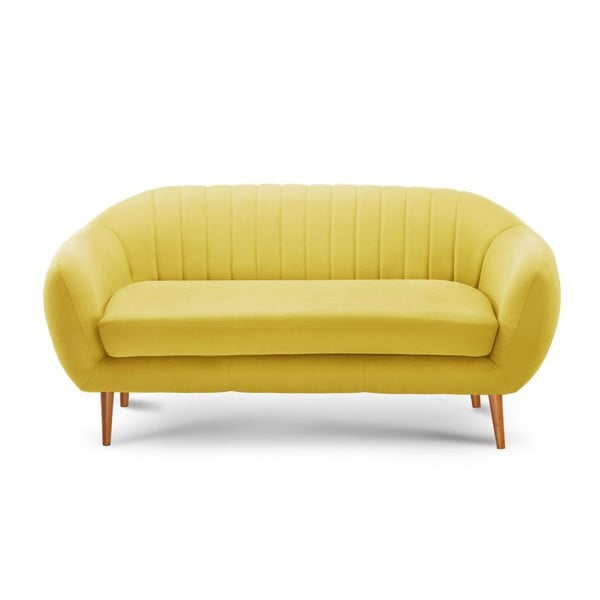 Żółta sofa 3-osobowa Scandi by Stella Cadente Maison Comete