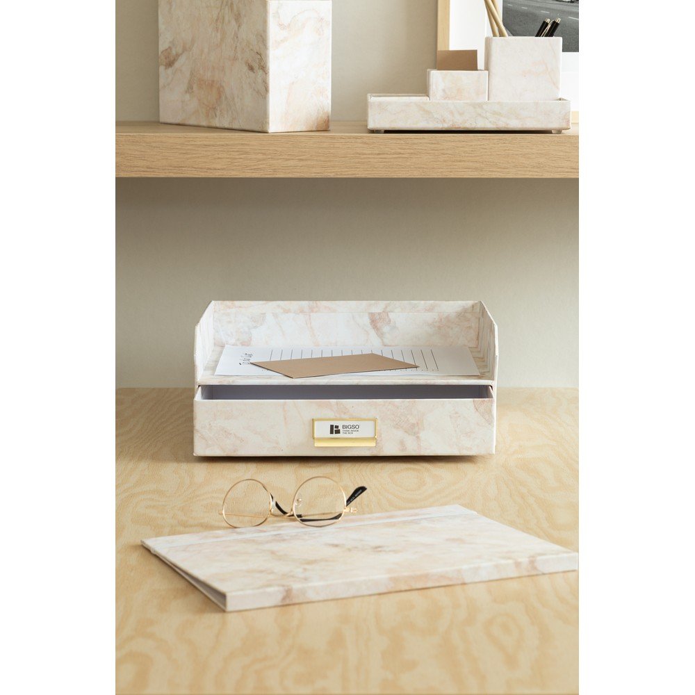 Kartonowy organizer na dokumenty z szufladką Walter Paper Laminate – Bigso (zdjęcie 7)