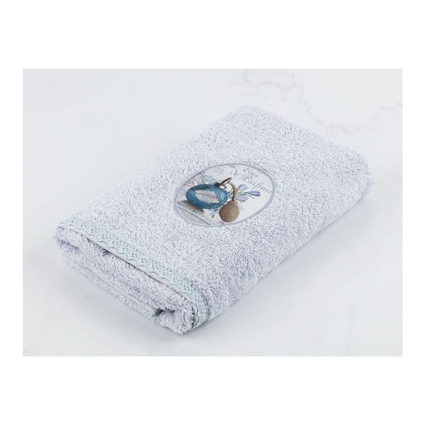 Jasnoniebieski ręcznik bawełniany Madame Coco Lush, 50x76 cm