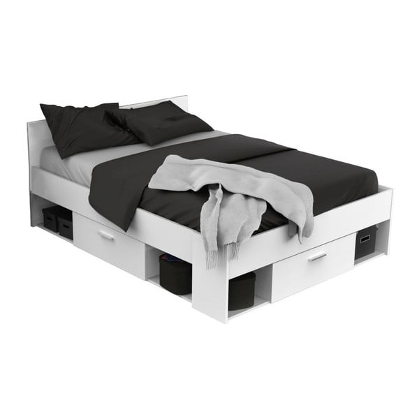 Białe łóżko Demenyere Frank, 140x200 cm