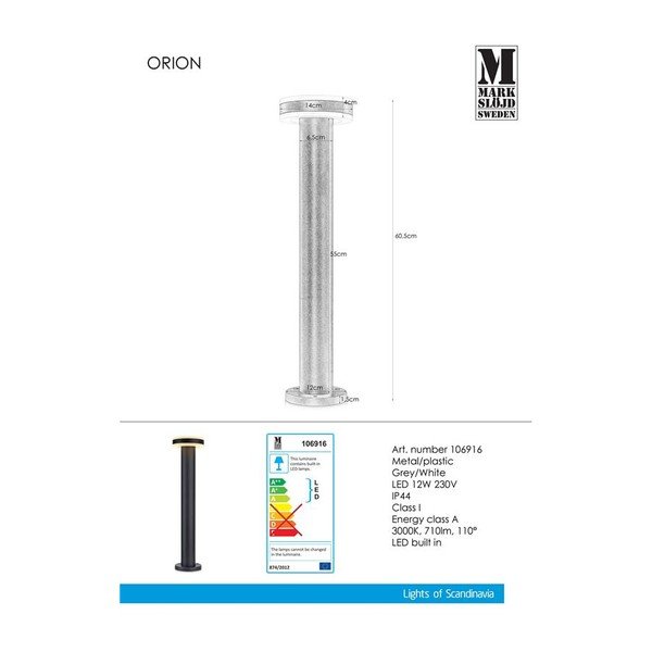 Czarna lampa Markslöjd Orion-image-1